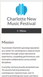Mobile Screenshot of charlottenewmusic.org